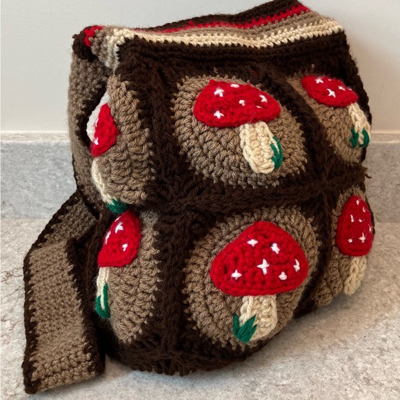 Handbags - Granny Squares Mushroom Bag